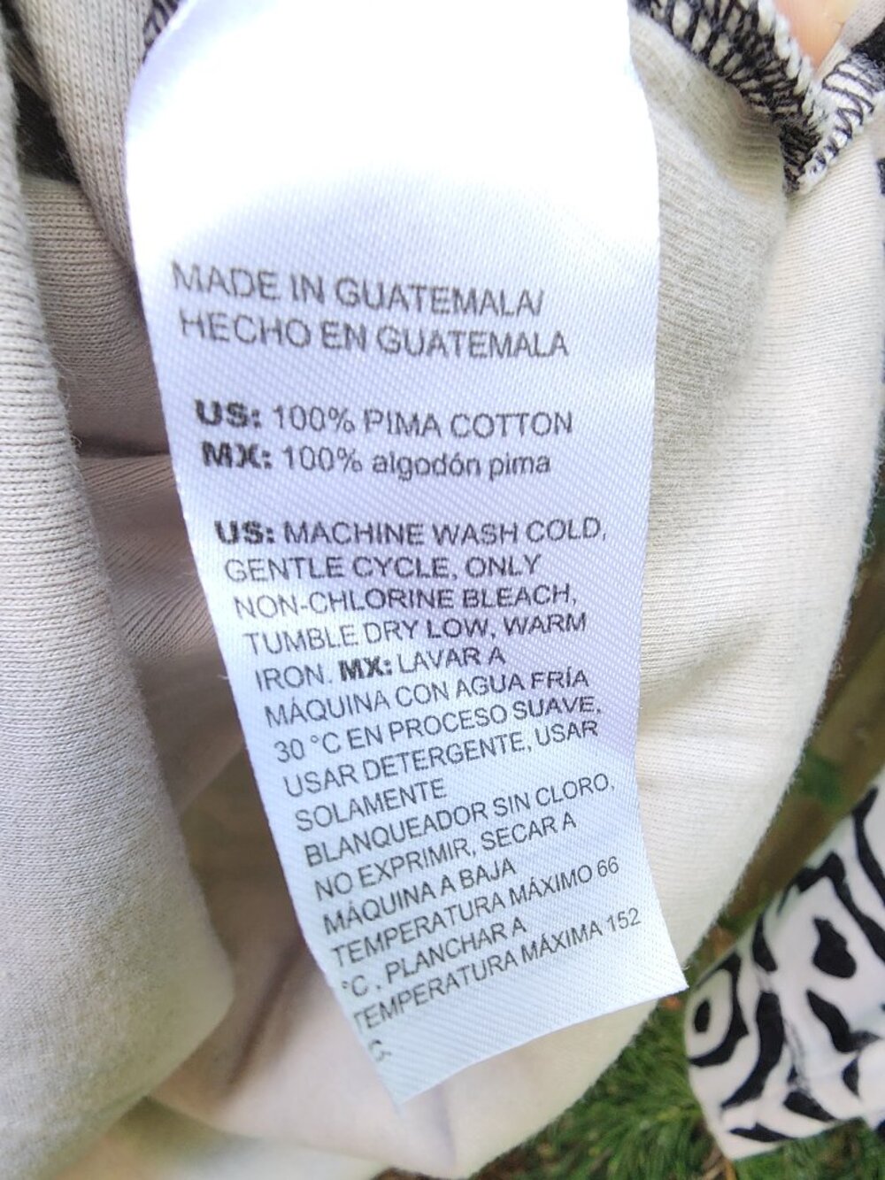 EUC Chico's 4 / XXL Women's Black and white geometric 3/4 sleeve Cotton top - Picture 5 of 9